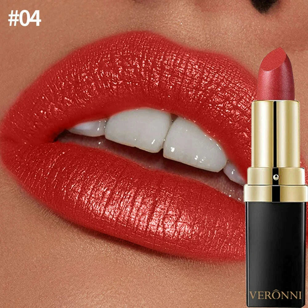 Diamond Shimmering Lipstick Set,High Pigmented Glitter Metallic Lipstick Glitter Lipgloss Lips Makeup Cosmetics Sexy Make Up
