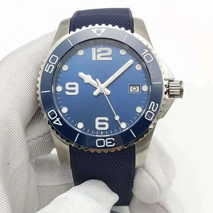 41mm Men's New Blue Automatic Mechanical Watch, High Quality Ceramic Bezel, Stainless Steel Waterproof Case, Men's Watch 2025
