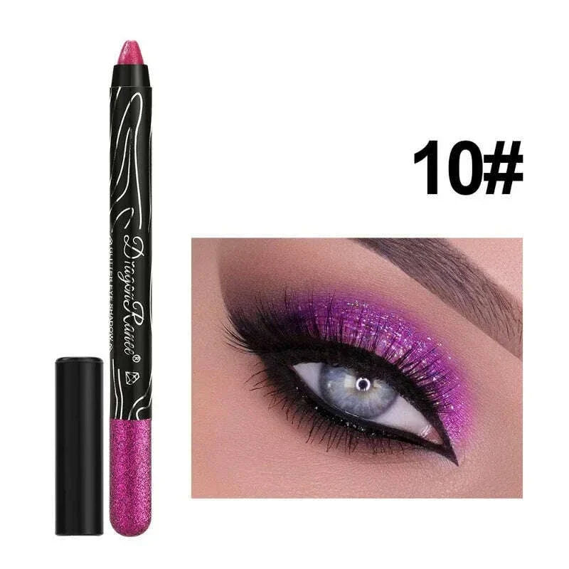 Shiny Pearlescent Highlighter Eyeshadow Pencil Waterproof Lasting Glitter Eyeliner Gel Pen Makeup Lying Silkworm Eyeshadow Pen