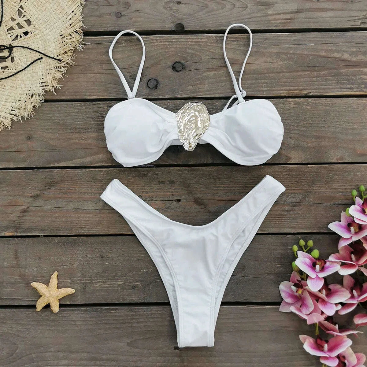 Off Shoulder Bikini With Skirt Women Swimsuit 2025 Biquini High Cut Swimwear Lady Holiday Bath Suit Female Beachwear Outfits