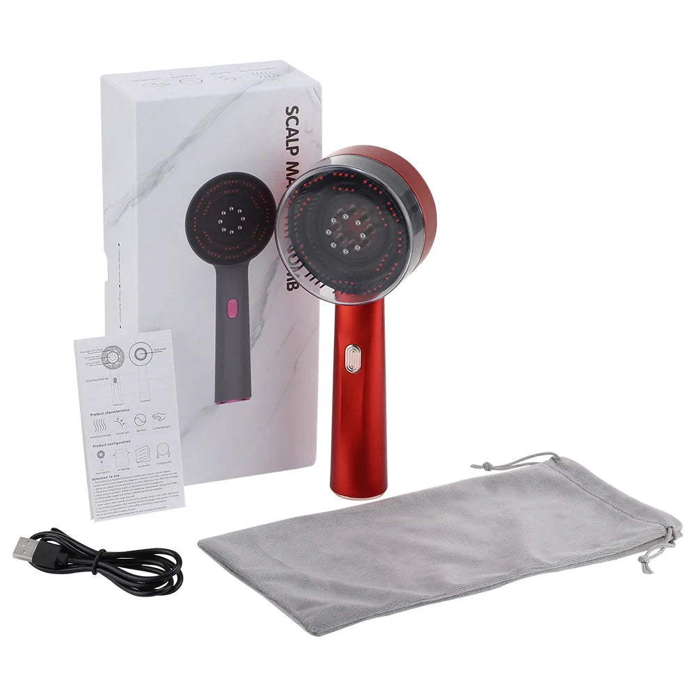 3 Modes Electric Multifunctional Infrared Therapy Comb Promote Hair Growth Massage of Hair Follicles Essence Oil Applicator