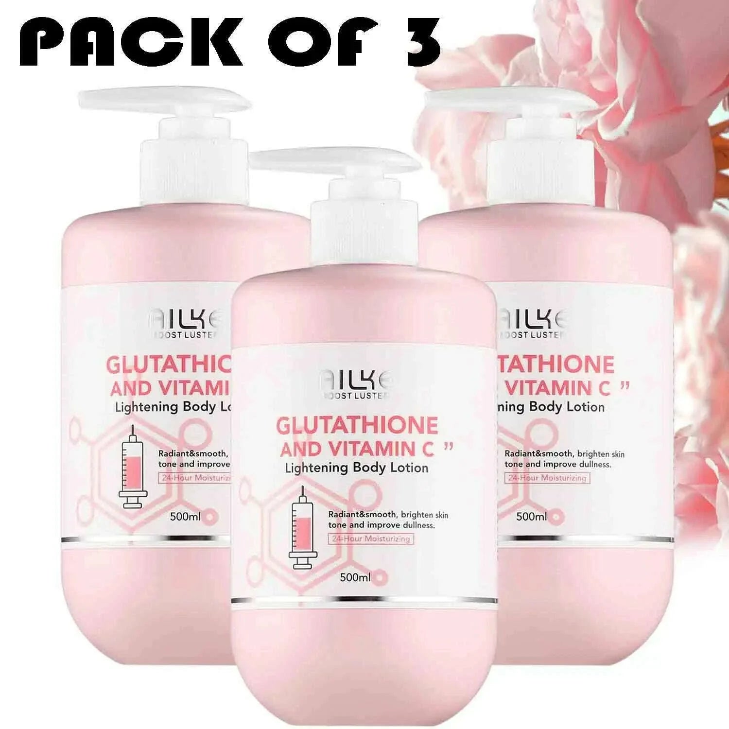 AILKE Whitening Skin Care Set, With Glutathion Vitamin C, Brighter Smoother Skin, Reduce Dark Spots, Clean Skin, Moisturizing