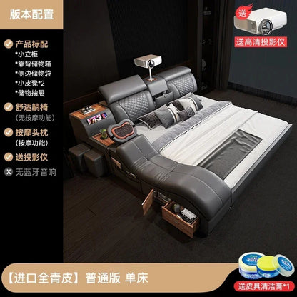 Smart Monster Frame Mattress Storage Bed Full Double Size Murphy Container Twin Bedroom Furniture