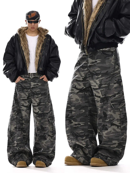 Y2K Men's Baggy Jeans Unisex Trendy Casual Wide-Leg Denim Pants High Street Quality American Style Streetwear Oversize Trousers
