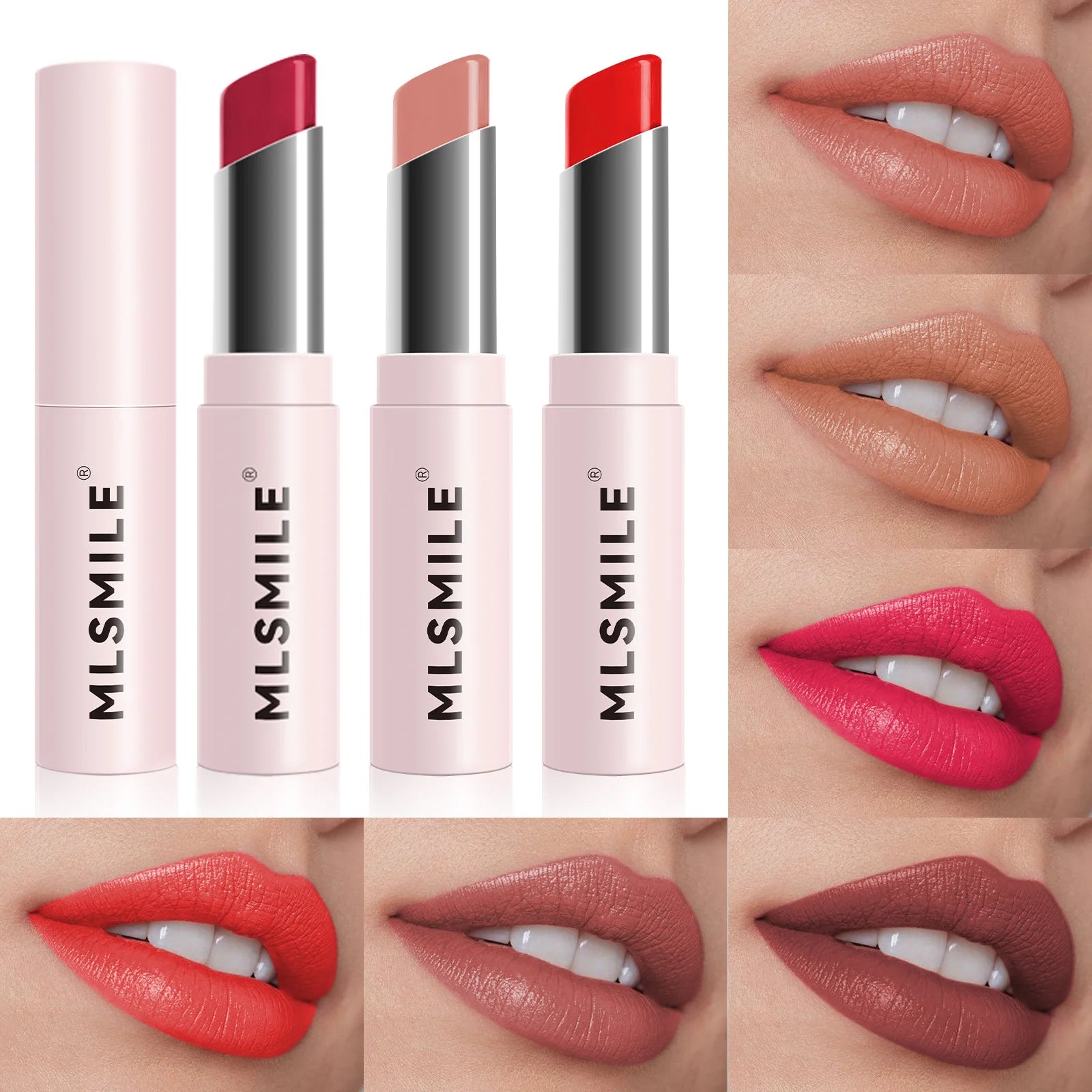 6 Colors  Lipstick Long Lasting Waterproof Lip Stick Crayon Lip Balm Moisturizing Lip Gloss Rotatable Rouge Women Makeup