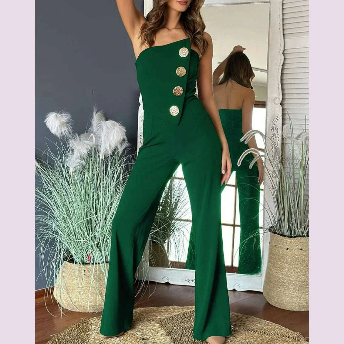 Elegant Jumpsuit for Women Dressy Sexy Off Shoulder Wide Leg Pant Suit One Piece Party Outfits  Wide Leg Pant Suit houlder Wide