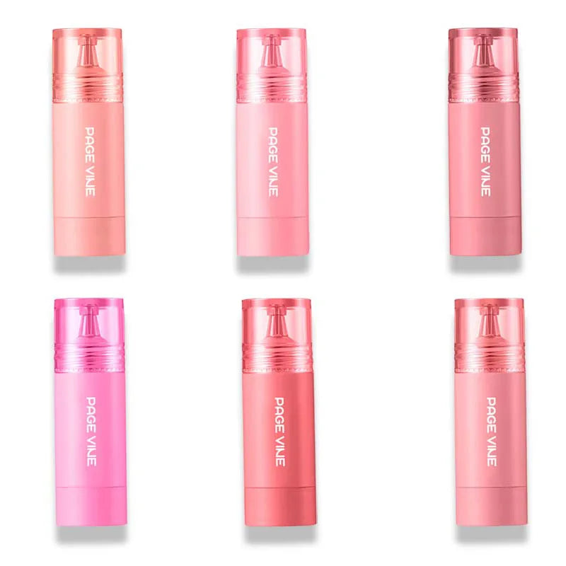 PAGE VINE Liquid Blush Longlasting Velvet Ink Blusher Brightening Natural Rouge Multi-Purpose Matte Lipstick Eyeshadow Makeup