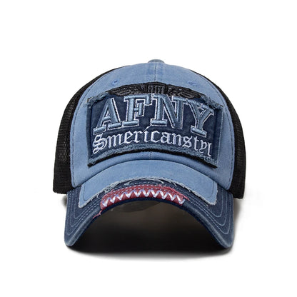 CNTANG Fashion Mesh Men's Baseball Cap Summer Cotton Letters Embroidered Sun Hat Snapback Casual Breathable Hip Hop Caps For Men