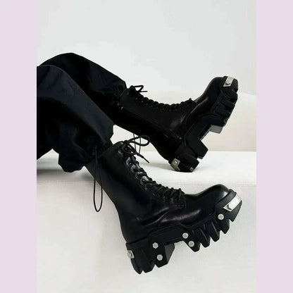 2025 Winter New Thick-soled High-top Locomotive Bulldozer Boots Men