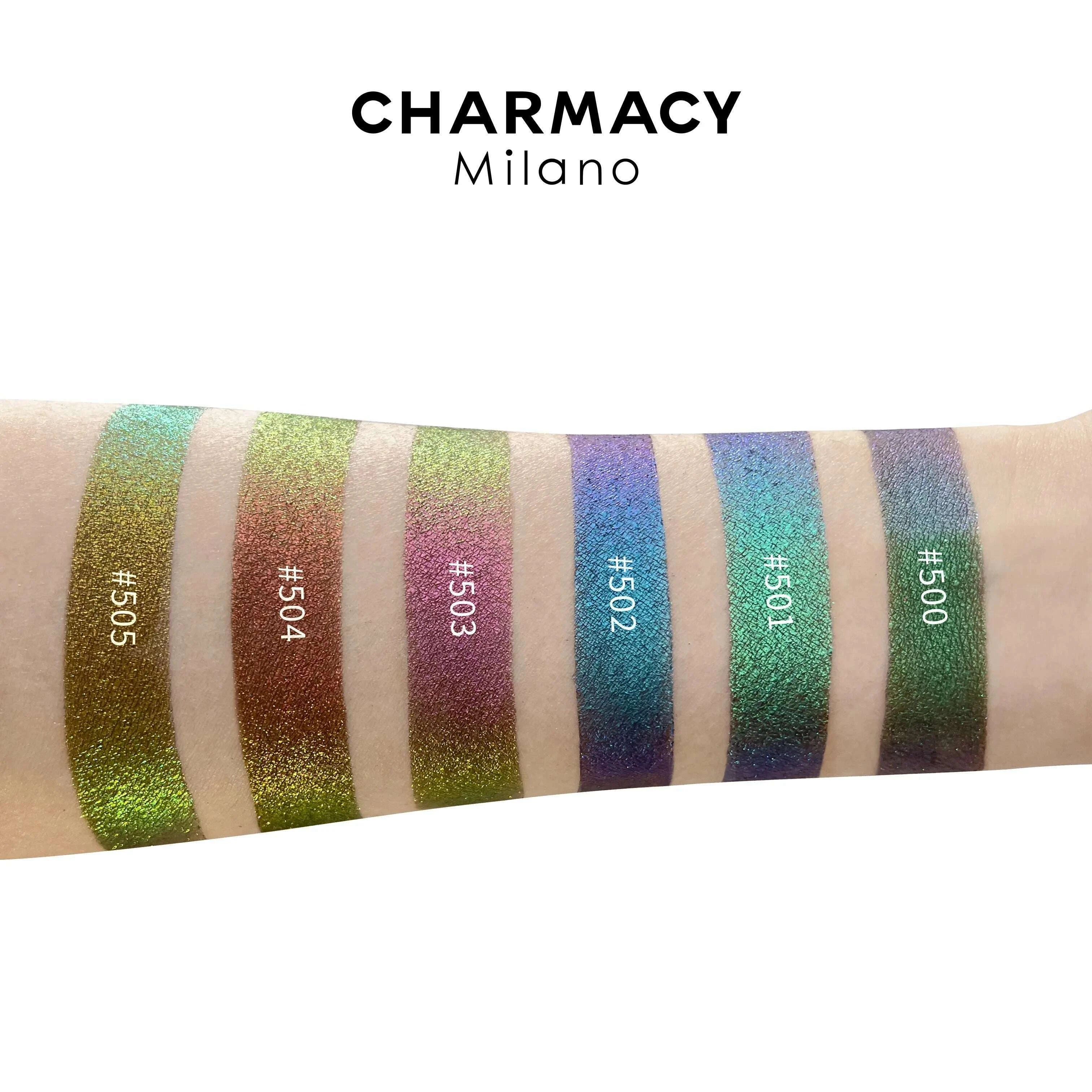 CHAEMACY 6 Colors Glitter Optical Chameleon Powder Eyeshadow Long Lasting Easy to Wear Eye Shadow for Women Makeup Cosmetic
