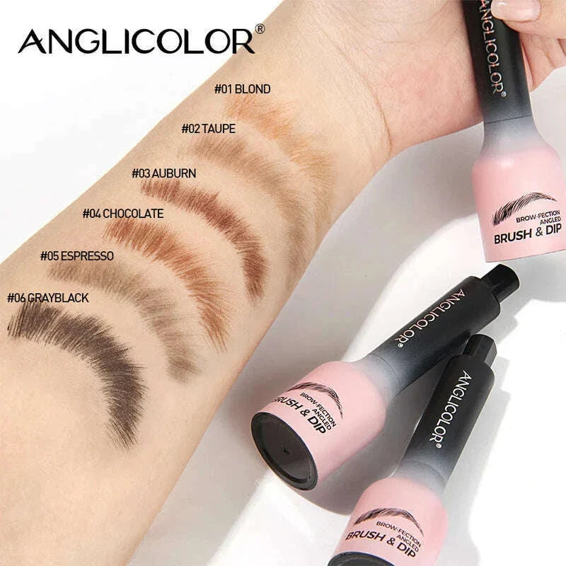 3D Wild Eyebrow Pencil Microblading Eyebrow Tint Pen Square Angled Brush Brow Dye Cream Anti-smudge Waterproof Multifunction
