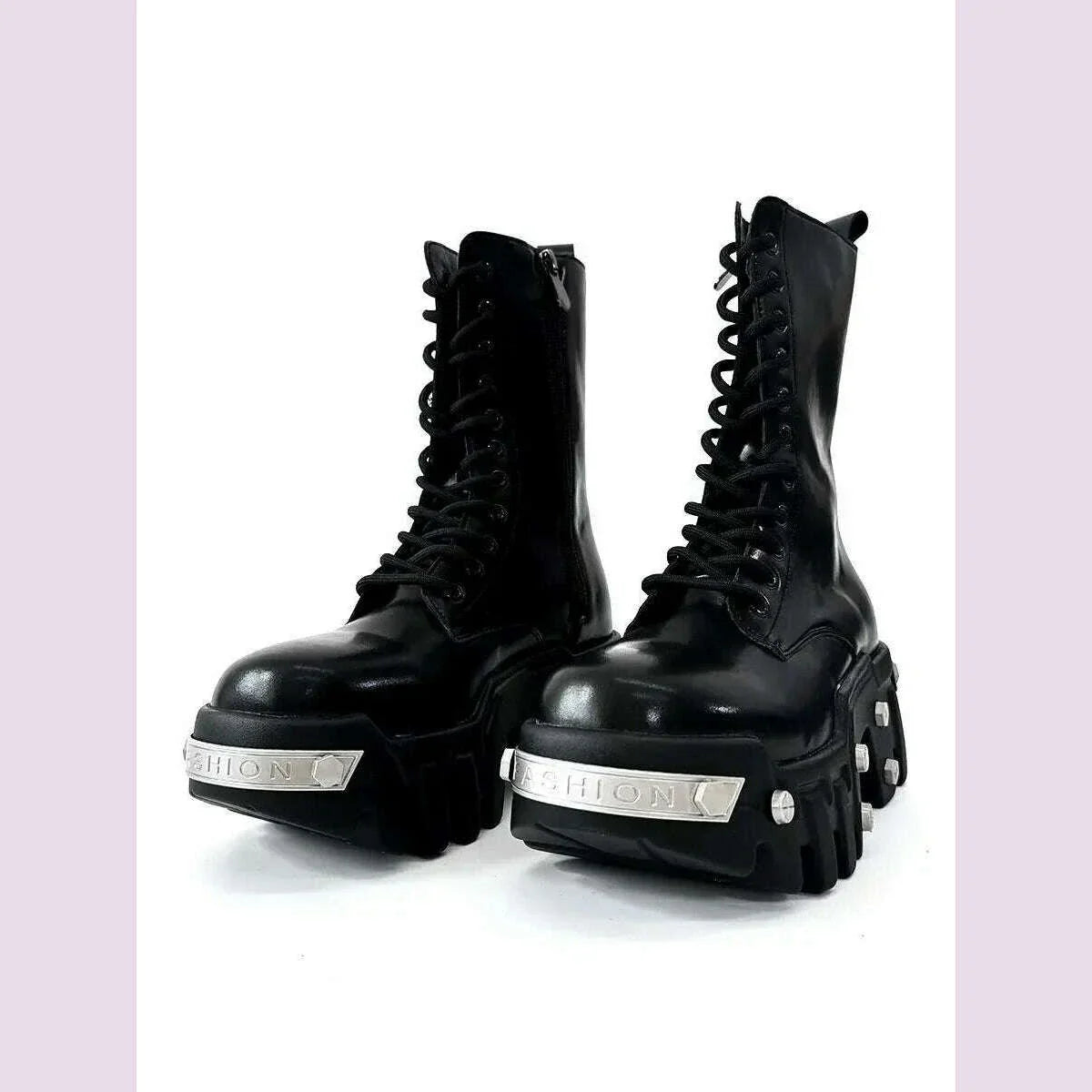 2025 Winter New Thick-soled High-top Locomotive Bulldozer Boots Men