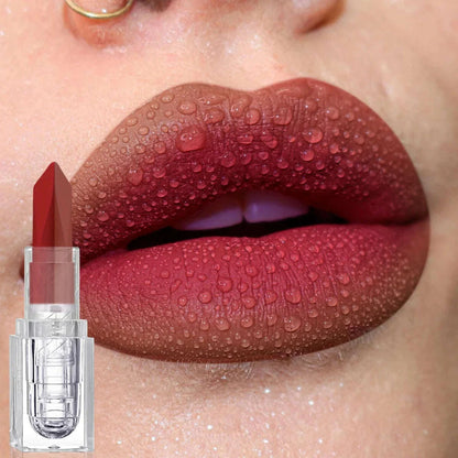 2-Color Matte Lipstick Non-Fading Non-Stick Cup Long-Lasting Velvet Finish Smooth Matte Lip Color Waterproof Smudge-proof