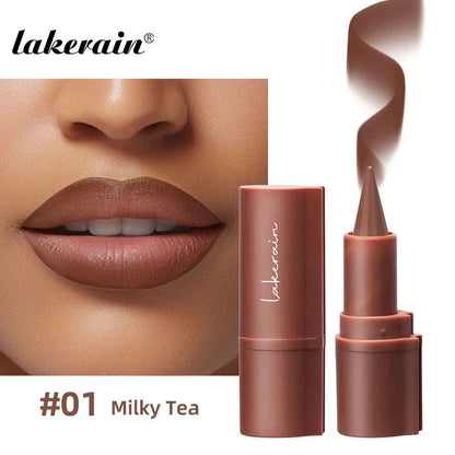 6Colors Liner Lipstick Matte Black Brown Velvet Lipstick Waterproof Non Sticky Contouring Tint Lipliner Crayon Lip Makeup