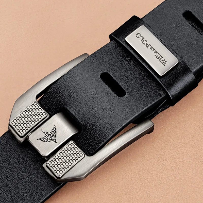 Luxury Men's Belt Leather Fashionable Cowboy Pin Buckle Dress Belts