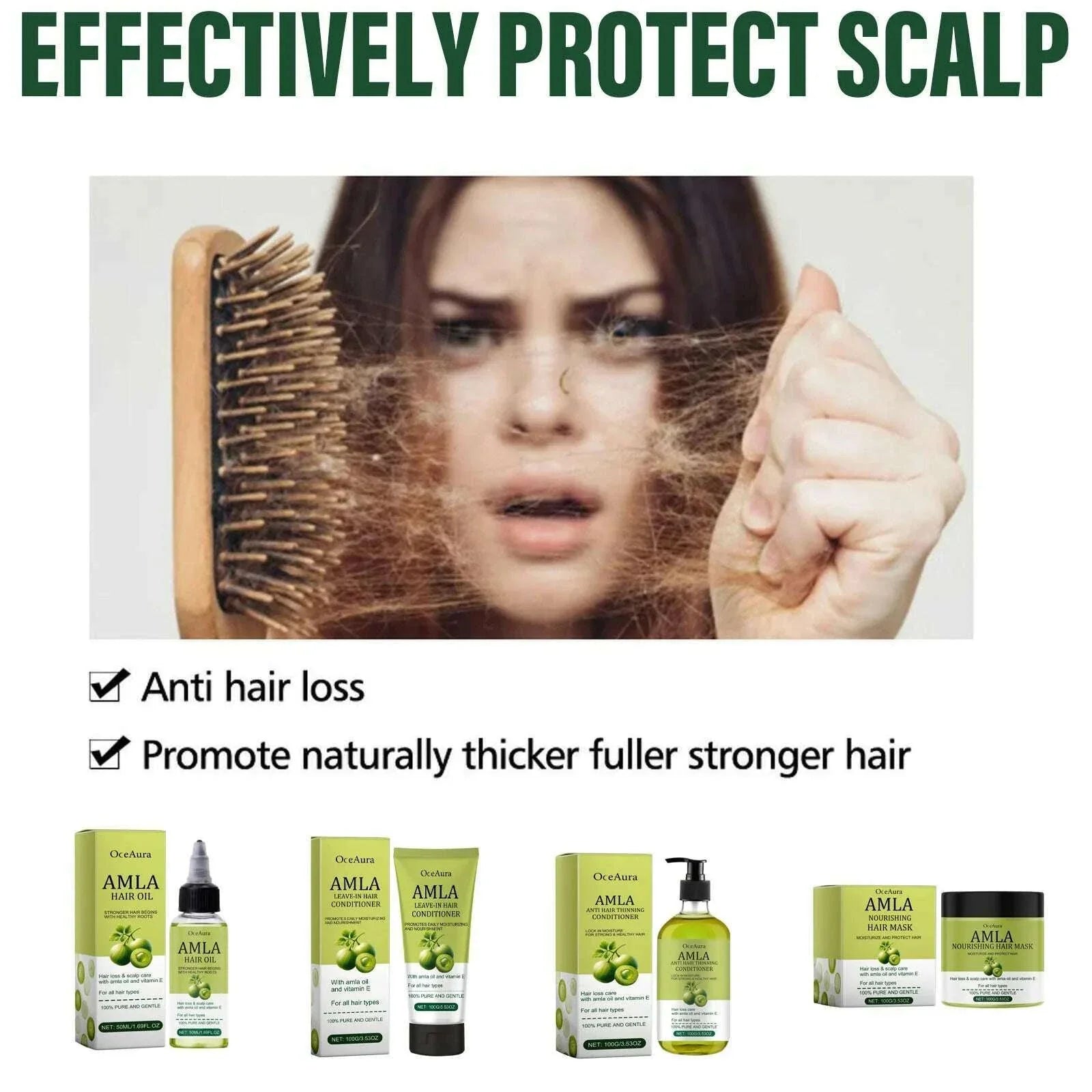 Original Amla Oil Hair Growth Moisturizing Smoothing Repair Damaged Dry Frizzy Ends Split Scalp Treatment Hair Mask Conditioner
