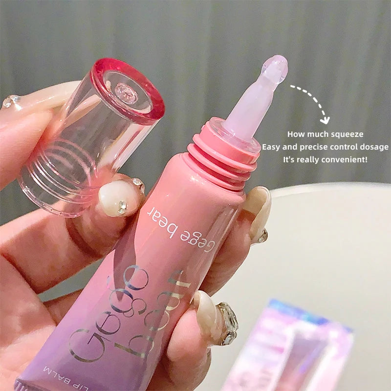 Gege Bear Color-Changing Lip Balm Hydrating & Lightweight Formula Lip Gloss, Non-Greasy and Nourishing Lip Care, New Design, 202