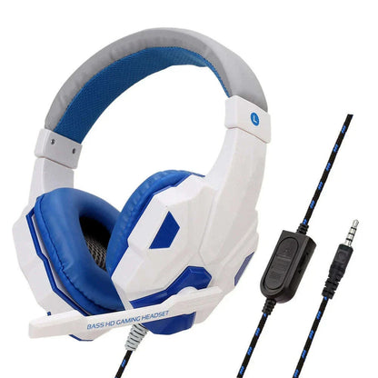 Wired Gaming Headphones for PS4 PS5 Xbox Smartphone Laptop PC Bass Stereo Gamer Headset Helmet with 120° Adjustable Microphone