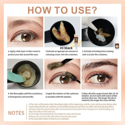 Lakerain Eyebrow Tint Dye Professional Eyebrow Dye Waterproof Long-lasting Eyebrow Brow Kit Semi Permanent Home Use Pro Kit