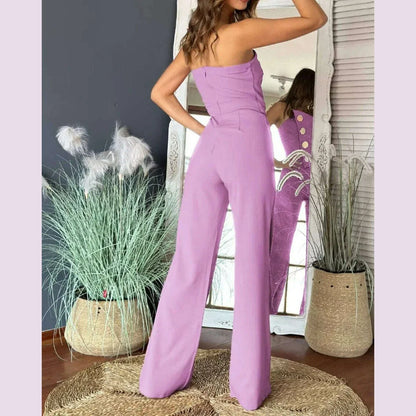 Elegant Jumpsuit for Women Dressy Sexy Off Shoulder Wide Leg Pant Suit One Piece Party Outfits  Wide Leg Pant Suit houlder Wide