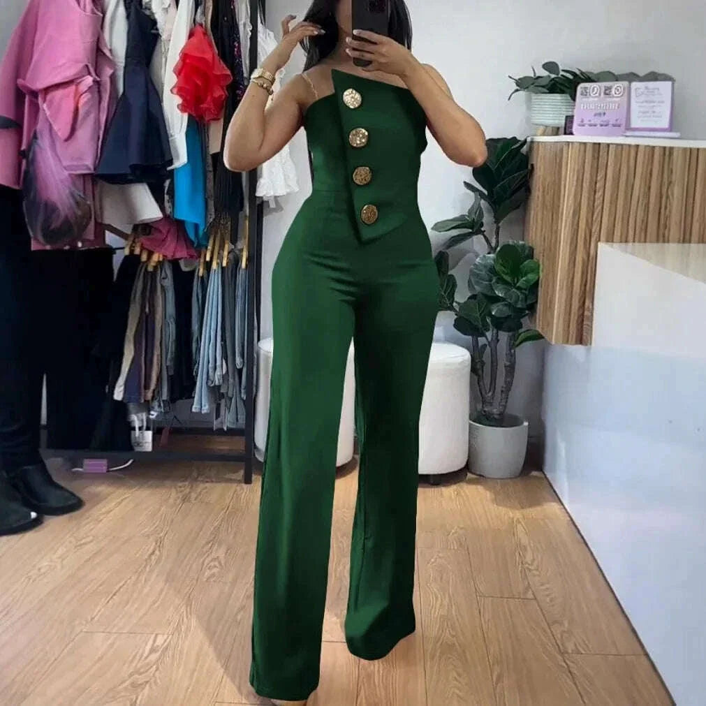 Elegant Jumpsuit for Women Dressy Sexy Off Shoulder Wide Leg Pant Suit One Piece Party Outfits  Wide Leg Pant Suit houlder Wide