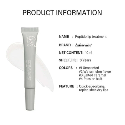 Lakerain Peptide Lip Treatment Jelly Transparent Moisturizing Repairy Reduce Lips Fine Line Lip Blam Gel Hydrating Plump 10ml