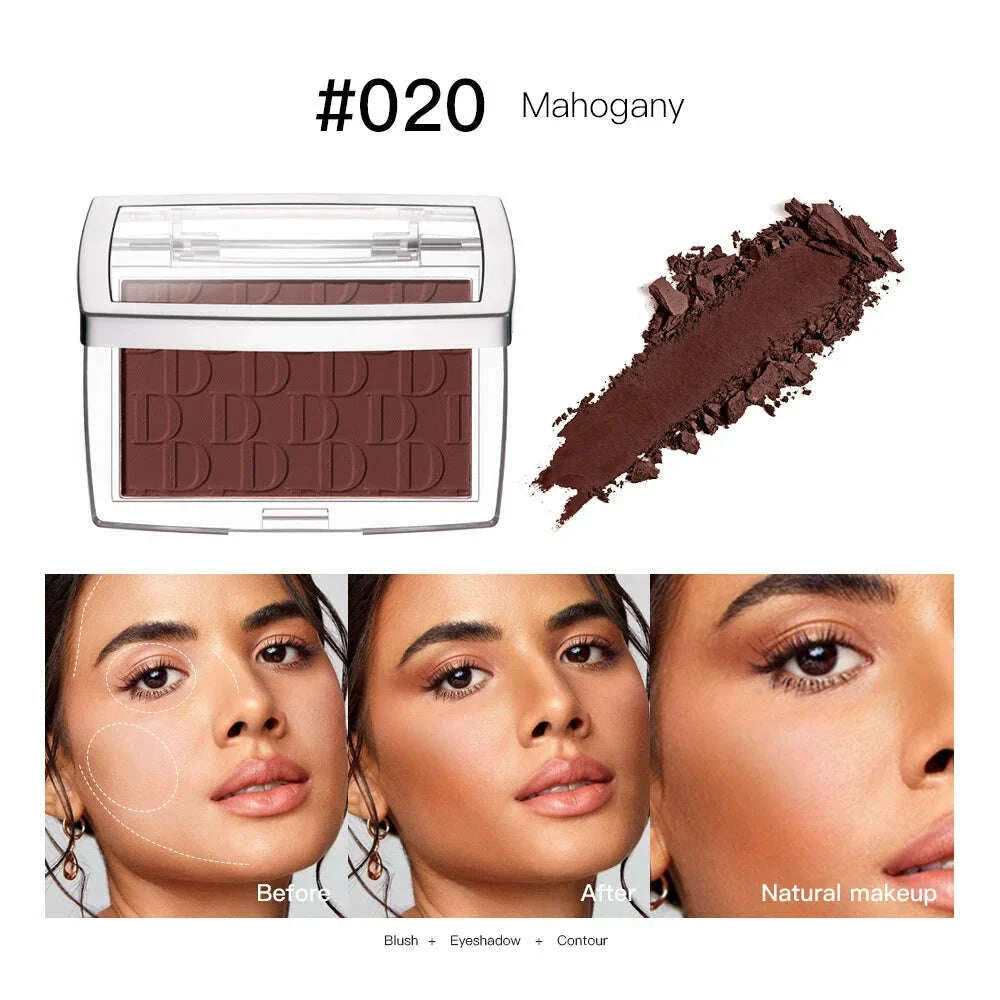 Embossed Blush Palette Matte Powder Blusher Velvet Eyeshadow Multifunctional Face Makeup Palette Female Cosmetics Cheeks Rouged