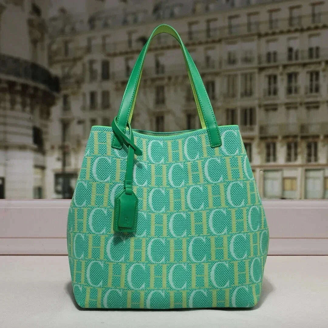 CILMI-HARVILL CHHC Bucket Bag for Women Large Capacity Bag Hand Fabric Material Waterproof Button Colorful Series