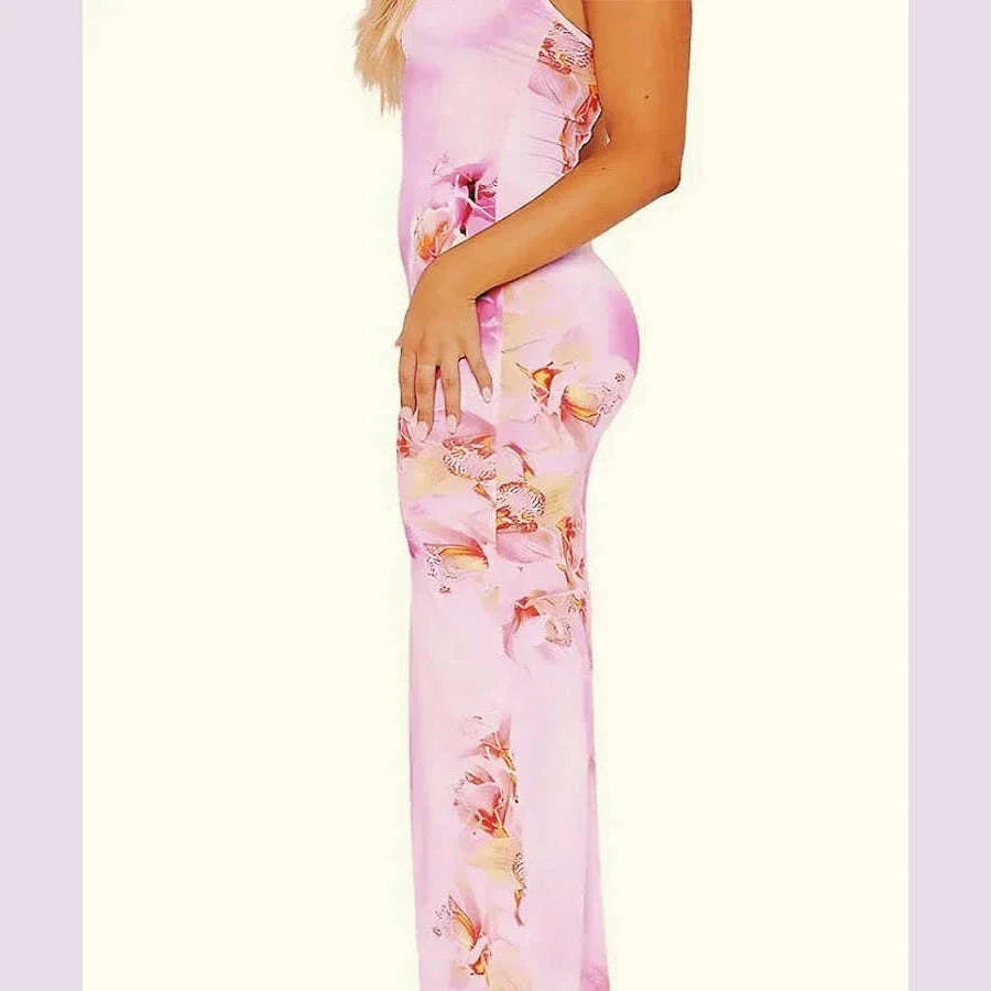 Sexy Tight Floral Print Strapless Dress Spring Summer New Arrival Cross-Border Hot Sale Ins Style Women's Ankle-Length Gown