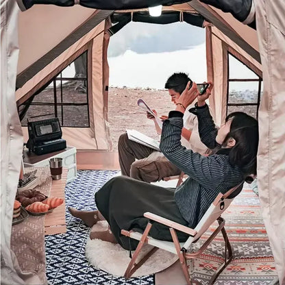A Duct Pole Inflatable Camping Tent Foldable Luxury Cabin Modeling 5-8 People Party Picnic Family