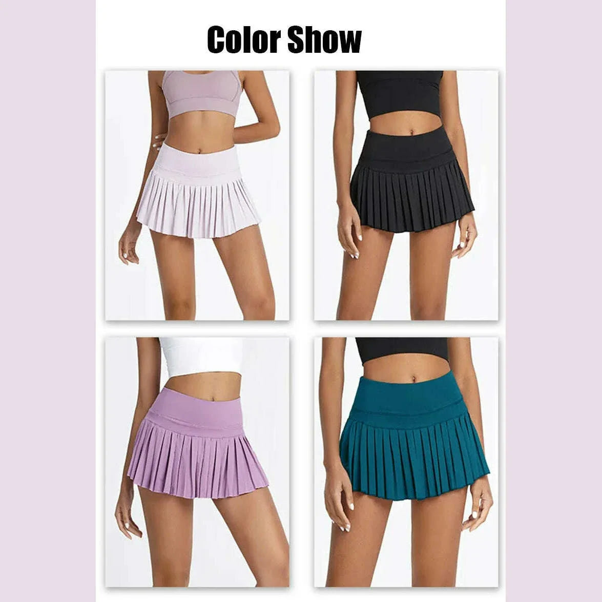 Cloud Hide Safe Tennis Skirts XS-XXL Gym Golf Running Pleated Pantskirt SEXY Women Sports Fitness Shorts Pocket High Waist Skort