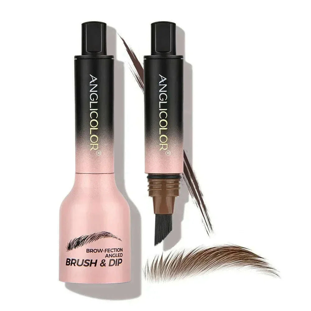 3D Wild Eyebrow Pencil Microblading Eyebrow Tint Pen Square Angled Brush Brow Dye Cream Anti-smudge Waterproof Multifunction