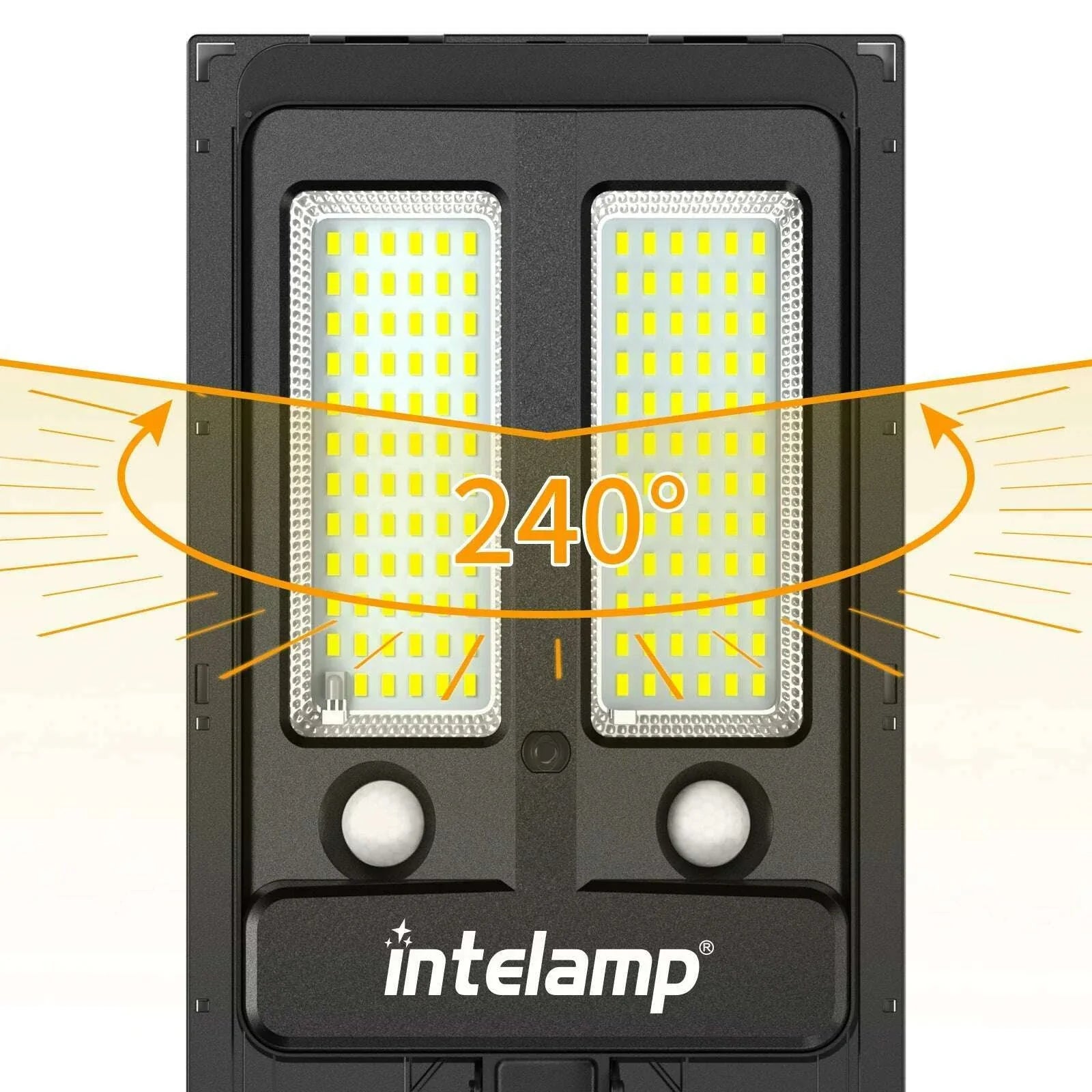 intelamp Solar Light Outdoor, Solar Motion Sensor Flood Security Lights with Remote Control Powered Outdoor Wall Light Solar Dus
