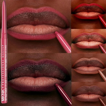 6 Color Matte Lipliner Pencil Brown Contour Tint Lipstick Waterproof Long Lasting Non-stick Cup Moisturising Lip Makeup Cosmetic