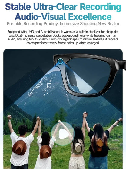 AI Camera Smart AI Translation Glasses 32 Million Pixels Sunglasses Wi-Fi Transfer Noise Reduction HD Photo and Video Anti-shake