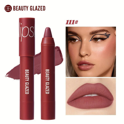 BEAUTY GLAZED 12 Colors Long-Lasting Waterproof Non-Stick Matte Lipstick Pen