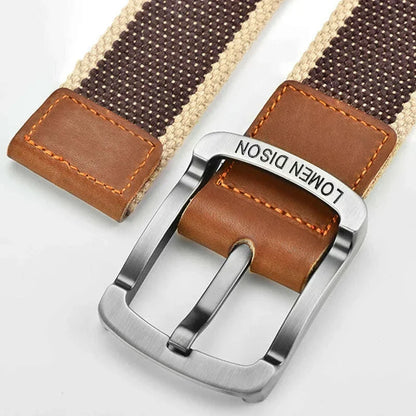 Men's and women's belt needle buckle canvas belt casual cargo belt Korean version of the tide male student youth outdoor belt