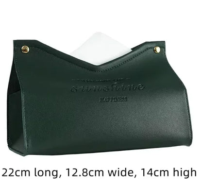 Leather Tissue Box Car Tissue Box Home Living Room Decoration Bedroom Kitchen Desktop Nordic Large Storage Box Napkin Holder