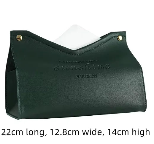 Leather Tissue Box Car Tissue Box Home Living Room Decoration Bedroom Kitchen Desktop Nordic Large Storage Box Napkin Holder