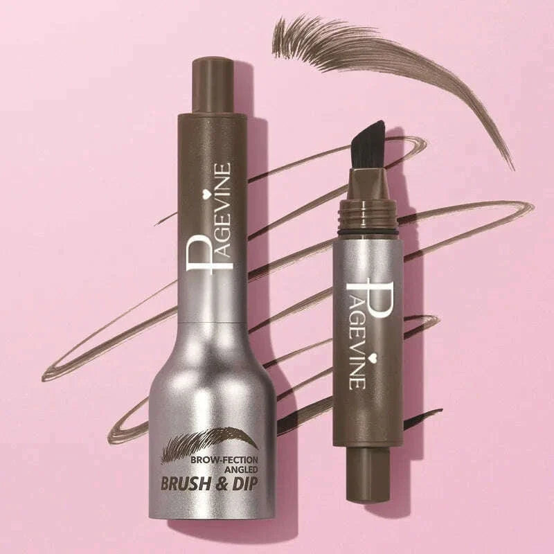 PAGEVINE Eyebrow Balm Large Brush Head Eyebrow Hairline Multi-Use Balm Non-Smudging Longlasting Press Wild Eyebrow Pencil Makeup