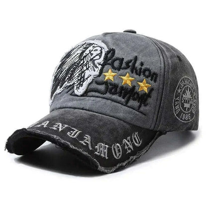 Four Seasons New Baseball Cap Retro Distressed Casual Outdoor Sports Hat Spring And Autumn Sunhat Letter Embroidery Cap Men