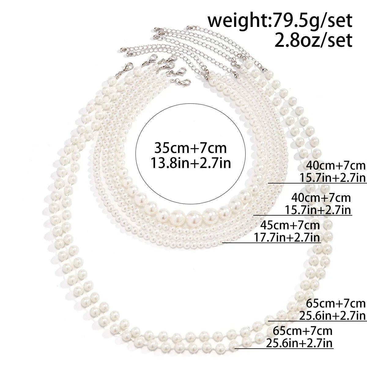Elegant Multilayer Imitation Pearl Tassel Chain Necklace Women Wedding Bridal Creative Beads Choker Y2K Jewelry Wed Accessories