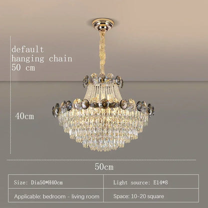 Crystal chandelier living room bedroom luxury modern minimalist villa decorative lamp 110V220V support customization