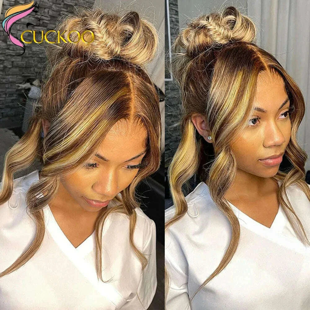 250 Density Highlight Straight 360 Full Hd Lace Front Wigs Honey Blonde Colored Lace Frontal Wig 30 Inch Glueless Wig Human Hair