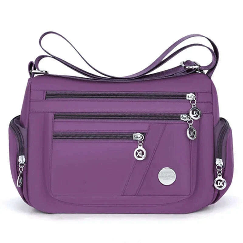 New style neutral nylon fabric ladies' handbag Oxford cloth shoulder strap crossbody bag travel bag multi-compartment casual bag