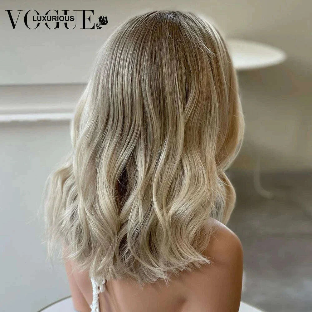 Ash Blonde Body Wave 100% Real Human Hair Wig Cream Blonde 13x6 Lace Wig 210% Density Pre Cut Ready To Wear Brazilian Hair Wigs