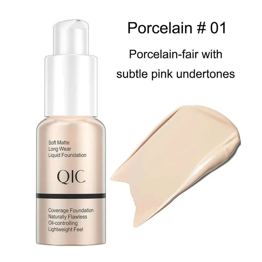 30ml Matte Makeup Foundation Cream Professional Concealing Face Dark Circle Liquid Long-lasting Eye Corrector Cream Primer