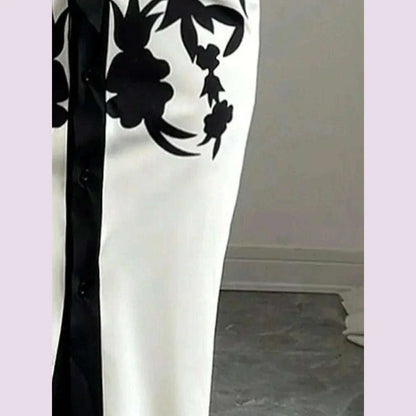 Yeezzi Urban Elegant Women Flower Printed Tied Waist Party Evening Midi Dresses 2025 New Half Sleeves V-Neck Office A-line Dress