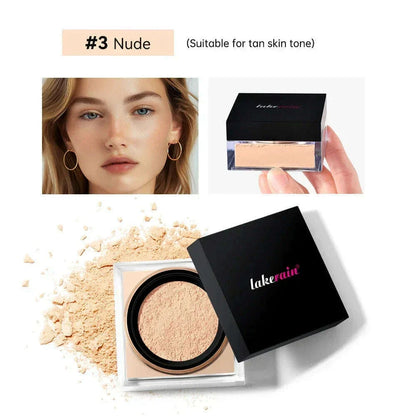 4 Color Luxury Loose Setting Powder Face Foundation Oil-Control Brighten Skin Full Coverage Face Beauty Makeup Powder Cosmetics