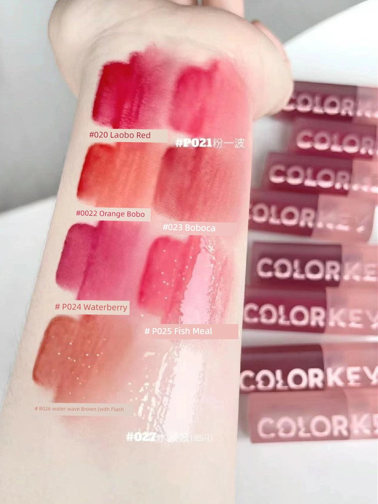 In Stock Colorkey Kelaqi Lip Lacquer Lip Essence Wave Lip Gloss Mirror Water Light Lipstick Lip Gloss Moisturizing
